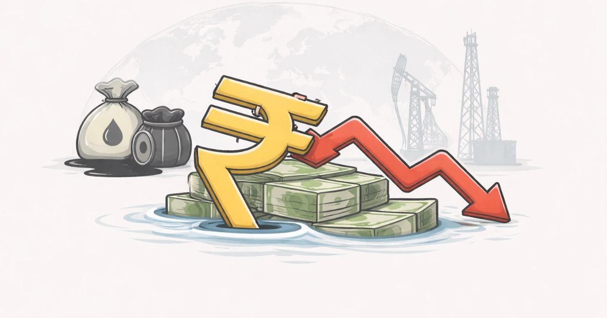 Rupee Falls to Record Low Near ₹92.30 Against US Dollar Amid Global Oil Price Surge