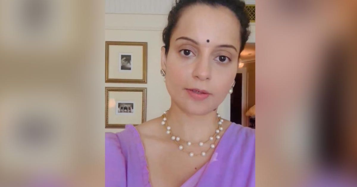 Kangana Ranaut at an airport, surrounded by security personnel, with a look of distress, highlighting the tensions from an alleged altercation with a CISF constable.