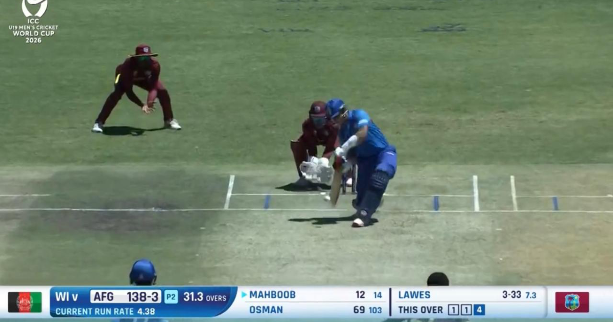 Afghanistan cricketers celebrate a wicket during the first T20 International against West Indies at Dubai International Cricket Stadium, marking their strong start to the series.