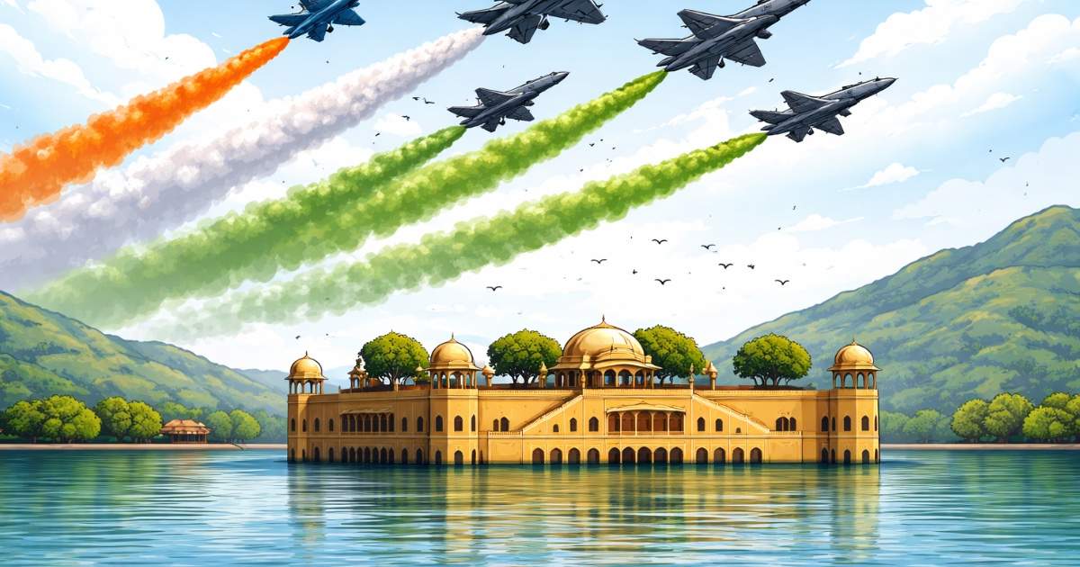 7 Key Highlights: India Air Force Aerial Display Over Jal Mahal Today Draws Massive Crowds in Jaipur